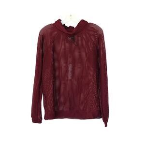 Probe Open Mesh Pullover - Burgundy - M